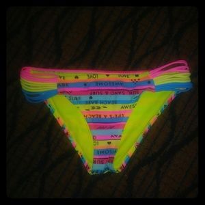NWOT Colorful Bikini Bottoms Medium
